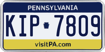 PA license plate KIP7809
