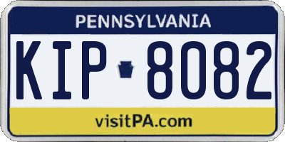 PA license plate KIP8082