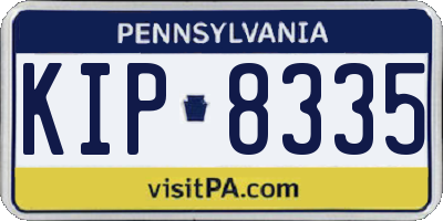 PA license plate KIP8335