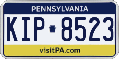 PA license plate KIP8523