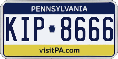 PA license plate KIP8666