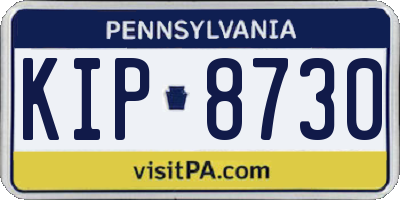 PA license plate KIP8730