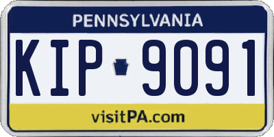PA license plate KIP9091