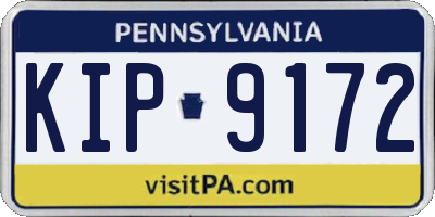 PA license plate KIP9172