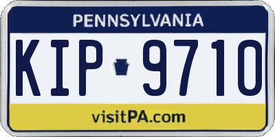 PA license plate KIP9710