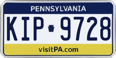 PA license plate KIP9728