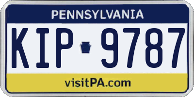 PA license plate KIP9787