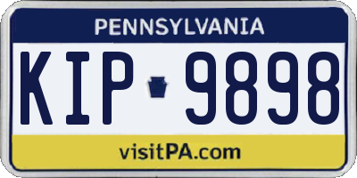 PA license plate KIP9898