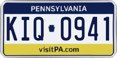 PA license plate KIQ0941