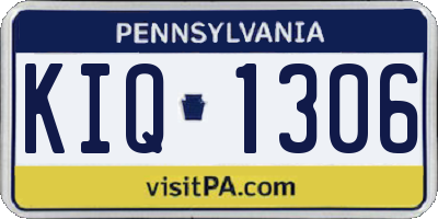 PA license plate KIQ1306