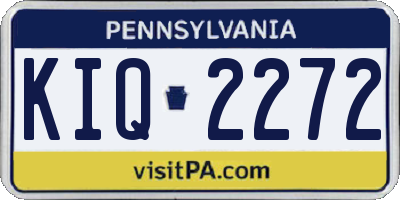 PA license plate KIQ2272