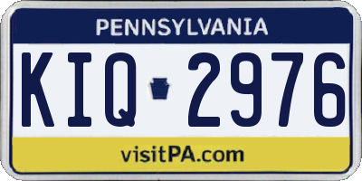 PA license plate KIQ2976