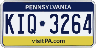 PA license plate KIQ3264