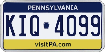PA license plate KIQ4099
