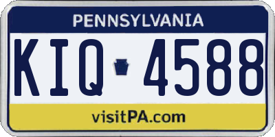 PA license plate KIQ4588