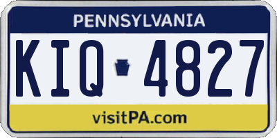 PA license plate KIQ4827