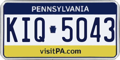 PA license plate KIQ5043