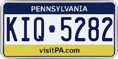 PA license plate KIQ5282