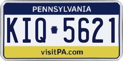 PA license plate KIQ5621