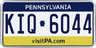 PA license plate KIQ6044