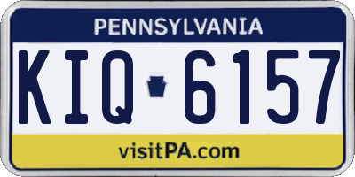 PA license plate KIQ6157