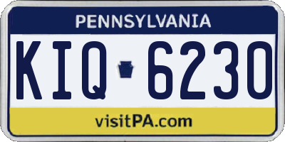 PA license plate KIQ6230