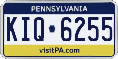 PA license plate KIQ6255