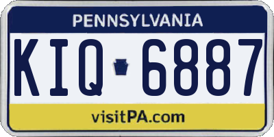 PA license plate KIQ6887