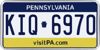 PA license plate KIQ6970