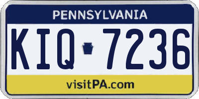 PA license plate KIQ7236