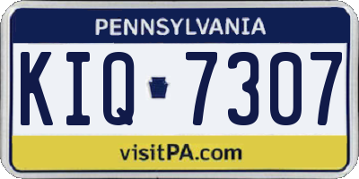 PA license plate KIQ7307