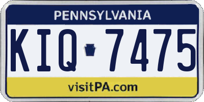 PA license plate KIQ7475