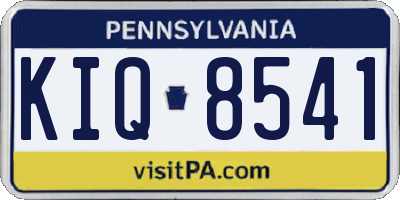 PA license plate KIQ8541