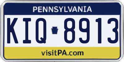 PA license plate KIQ8913