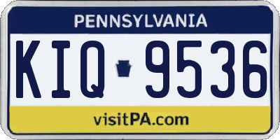 PA license plate KIQ9536