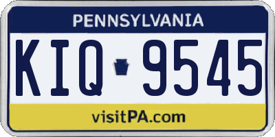 PA license plate KIQ9545