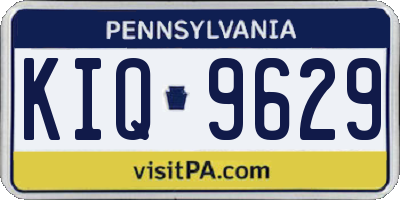 PA license plate KIQ9629