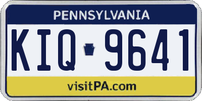 PA license plate KIQ9641
