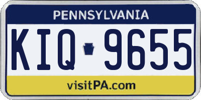 PA license plate KIQ9655