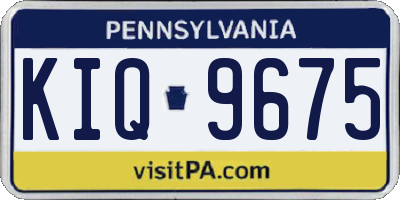 PA license plate KIQ9675