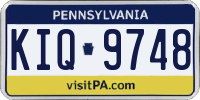 PA license plate KIQ9748