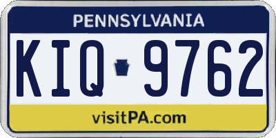 PA license plate KIQ9762