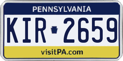 PA license plate KIR2659