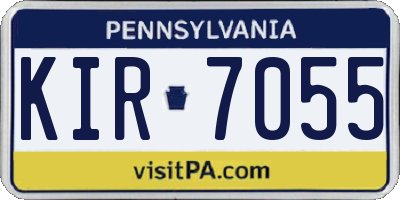 PA license plate KIR7055