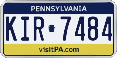 PA license plate KIR7484