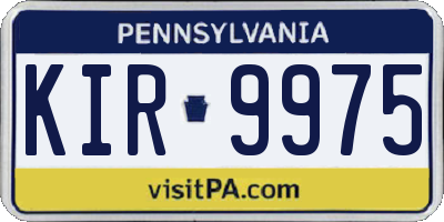 PA license plate KIR9975
