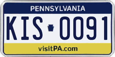 PA license plate KIS0091