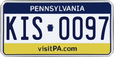 PA license plate KIS0097