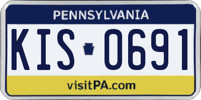 PA license plate KIS0691