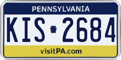PA license plate KIS2684